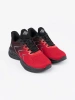 Black and red sports shoes