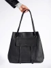 Czarna torebka shopper