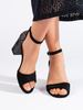 Chic Suede Black Sandals