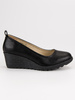 Black Wedge Heel Pumps