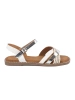 Sergio Leone Women's White Flat Sandals