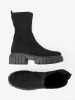 Black suede women's ankle boots