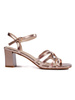 Golden Chic Low-Heel Sandals by Sergio Leone