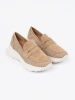 Beige shoes with thick sole