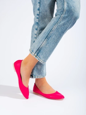 Pink Eco-Leather Ballet Flats