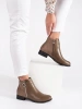 Warm Brown Zip-Up Flat Boots