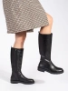 Classic Black Leather Riding Boots by Sergio Leone