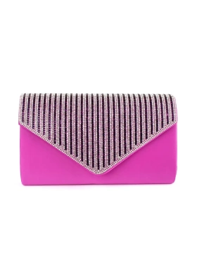 Pink Petite Crystal-Embellished Clutch Bag