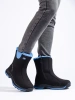 Black and Blue Warm Snow Boots with Softshell Fur Lining