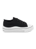 Women's Black Sneakers with White Sole
