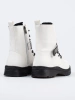 Potocki White Ankle Boots with Crystals