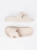 Women's Platform Slides Light Beige