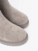 Comfortable Grey Ankle Boots with Chunky Sole