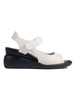 Comfortable Sergio Leone White Wedge Sandals