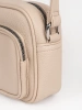 Small beige handbag with pockets