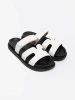 Comfortable White Platform Slides