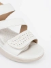 White women's velcro sandals