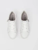 White leather platform sneakers