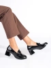 Chic Black Heeled Loafers