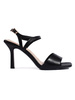 Sleek Black Heeled Sandals by Sergio Leone