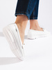 White Loafers with Buckle