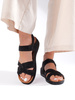Light Black Wedge Sandals