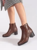 Sergio Leone Chocolate Heeled Ankle Boots