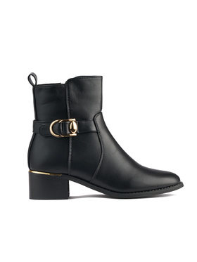Stylish Black Block Heel Boots