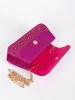 Sparkly Pink Mini Bag with Gold Handle