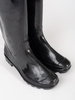 Czarne lakierowane kalosze damskie