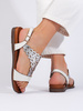 Lacy White and Silver Sandals by Sergio Leone