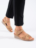 Camel Comfort Wedge Sandals