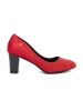 Red Suede High Heel Pumps