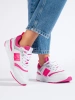 Buty sportowe damskie biało różowe