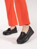 Stylish black women's loafers