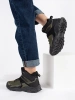 Czarno-zielone buty trekkingowe ocieplane