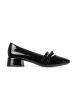 Black Patent Low-Heel Pumps