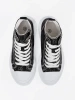 Black platform lace-up sneakers