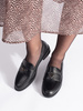 Czarne eleganckie mokasyny damskie 