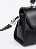 Black small shoulder bag with handle