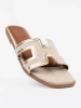 Women's Gold Flat Sandals