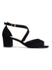 Charming Black Low-Heel Sandals
