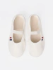 Lightweight White Shoes with Elastic Strap