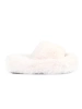 Cozy Beige Platform Furry Slippers