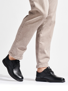 Sleek Black Lace-Up Shoes