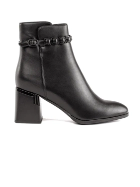 Chic Black Heeled Ankle Boots