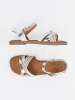 Sergio Leone Women's White Flat Sandals