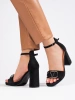 Vinceza Black High Heel Sandals