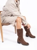 Cozy Brown Leather Western Boots by Sergio Leone