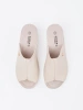 Women's beige wedge sandals